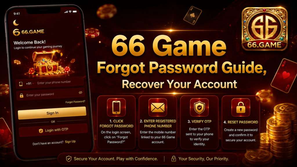 66 Game Forgot Password Guide showing step-by-step account recovery process, password reset instructions, and secure login assistance for users.